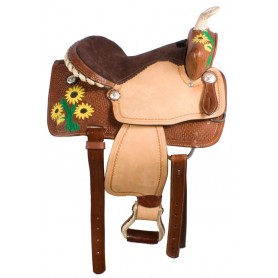 Pony Kids Youth Barrel Leather Saddle 12 13