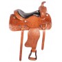 Tan Western Pleasure Trail Horse Leather Saddle 16