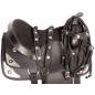 Synthetic Black Texas Star Show Horse Saddle Tack 15