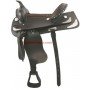 NEW 16 inch RICH DARK BROWN SADDLE WITH SILVER PLATING
