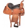 Kids Youth Pony Western Trail Leather Saddle 13