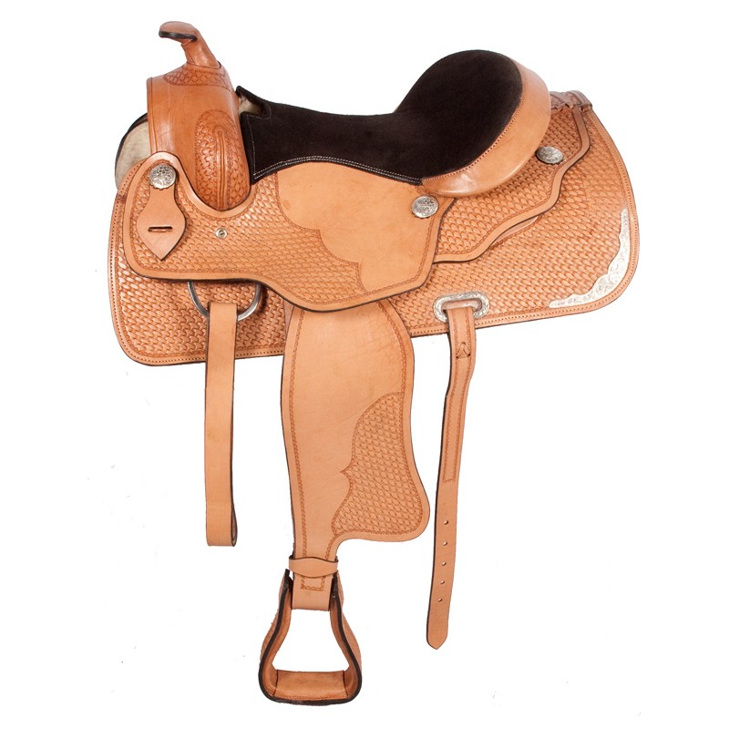 Tan Reining Western Leather Horse Saddle 16