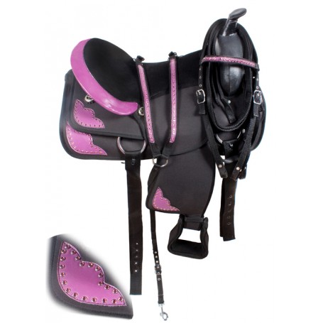 15 17 Purple Synthetic Western Horse Saddle Tack