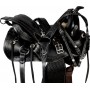 Premium Black Leather Western Treeless Horse Saddle 15 16