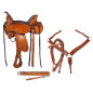 New Premium Leather Western Treeless Horse Saddle 15 17