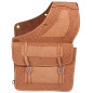 Leather Western Tooled Saddle Bag