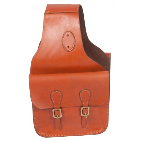 Tan Leather Western Saddle Bag
