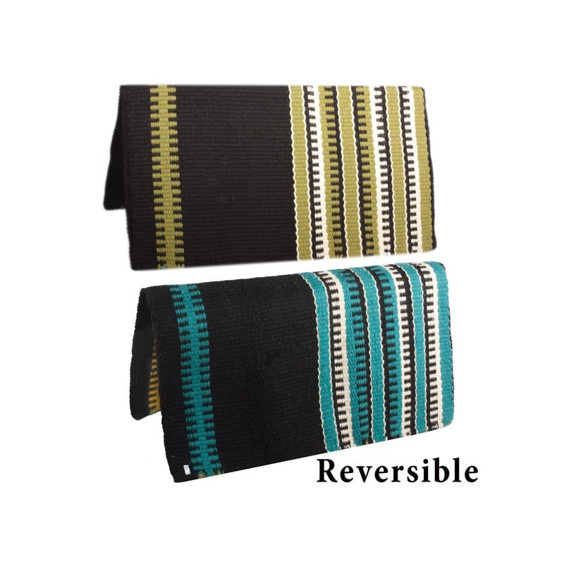 Premium Reversible Patterned New Zealand Wool Saddle Blanket