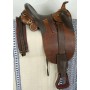 New 18 LEATHER BROW HORSE SADDLE WITH STIRRUPS