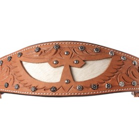 Hand Carved Studded Cross Headstall Breast Collar Tack  Set