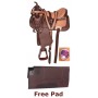 Brown Synthetic Cordura Western Trail Horse Saddle 16 18