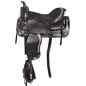 Black Show Parade Western Leather Horse Saddle 18