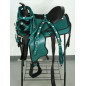 Green Synthetic Western Pleasure Trail Saddle