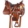Western Pleasure Leather Horse Saddle Tack 16
