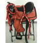 NEW RED SYNTHETIC WESTERN HORSE SADDLE W Tack