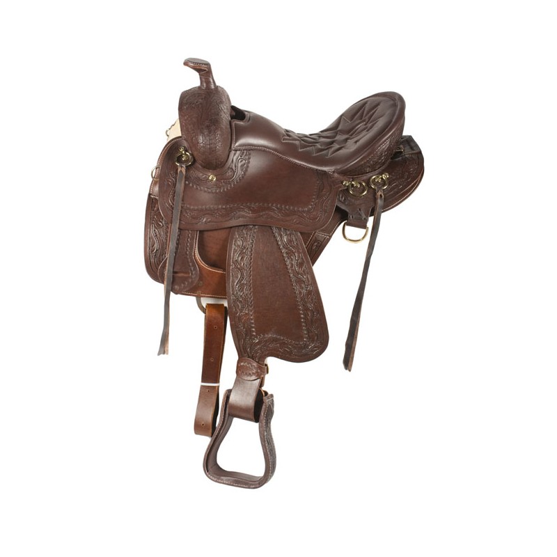 New Endurance Draft Horse Western Leather Saddle 16 17