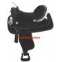 NEW BLACK DURABLE SYNTHETIC SADDLE RAWHIDE HORN