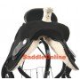 NEW BLACK DURABLE SYNTHETIC SADDLE RAWHIDE HORN