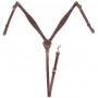 Chocolate Brown Brass Hand Carved Headstall Breast Collar Set