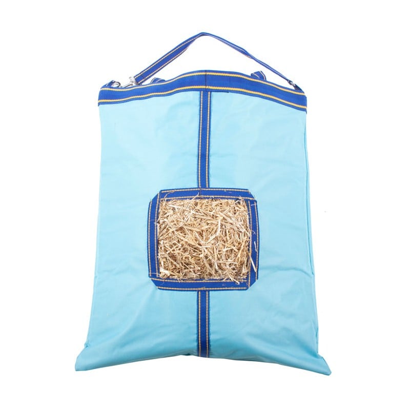 Aqua Royal Blue Deluxe Nylon Hay Bag Top Load