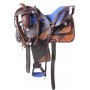 Dark Oil Leather Blue Seat Trail Pleasure Saddle 15 16