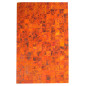 Contemporary 4X6 Cow Skin Leather Orange Cowhide Rug Carpet