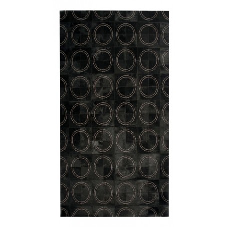 Contemporary 5x8 Cow Skin Leather Black Cowhide Rug Carpet
