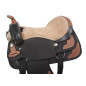 Black Brown Western Trail Synthetic Horse Saddle 16