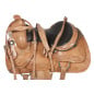 Leather Comfortable Western Pleasure Trail Saddle 16 18