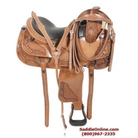 Premium Leather Ranch Pleasure Trail Horse Saddle 17