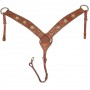 Texas Star Brindle Cowhide Horse Headstall Breast Collar