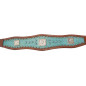 Turquoise Silver Hair Hide Leather Headstall Reins Only