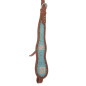 Turquoise Silver Hair Hide Leather Headstall Reins Only
