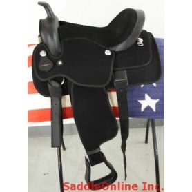 Cordura Black 16.5 Western Horse Saddle