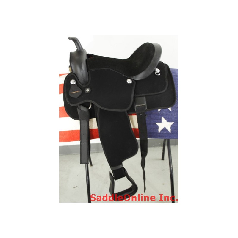 Cordura Black 16.5 Western Horse Saddle