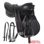 Premium 16 Black English Horse Leather Saddle Tack