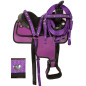 Kids Youth Purple Pony Light Weight Synthetic Saddle 10