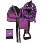 Kids Youth Purple Pony Light Weight Synthetic Saddle 10