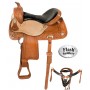 Western Leather Horse Ostrich Seat Barrel Saddle 16