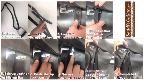 How to put English Stirrups Irons and Leathers on Your Saddle: Step By Step Instructions With Pictures